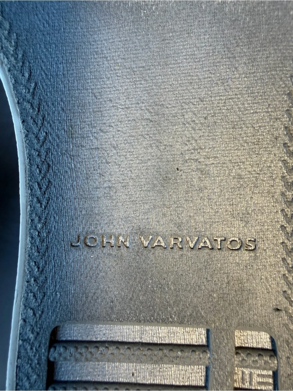 John Varvatos Olive Gray Low-Top Leather & Canvas Sneakers Size 7.5